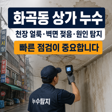 화곡동 상가 누수, 영업 피해 커지기 전에 확인하세요
