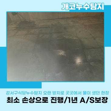 강서구식당누수탐지 오랜 방치로 곳곳에서 물이 샜던 현장